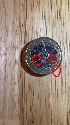 Very Rare **** 1 Euro coin Portugal 2004, missminting/ Die mistake