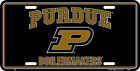 Ncaa Officially Licensed Purdue Boilermakers New Black Aluminum License Plate