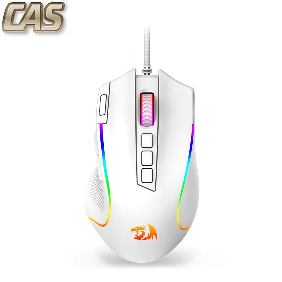 Professional M612 Predator RGB Wired Optical Gaming Mouse 8000 DPI, White, Black - Image 2 of 4