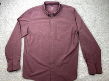 Swiss Tech Long Sleeve  Shirt Size Large Mens maroon Windsor Wine