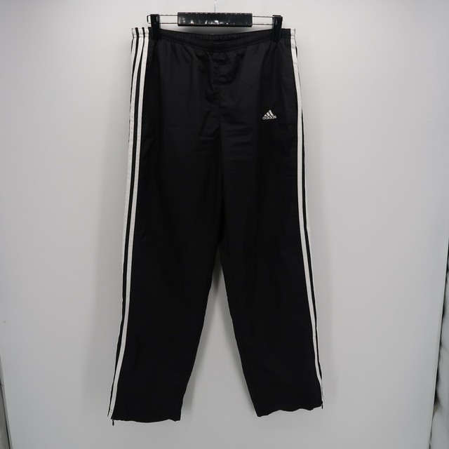 Adidas Black White 3 Stripes Elastic Waist Pull On Athletic Workout Pant Mens M | eBay