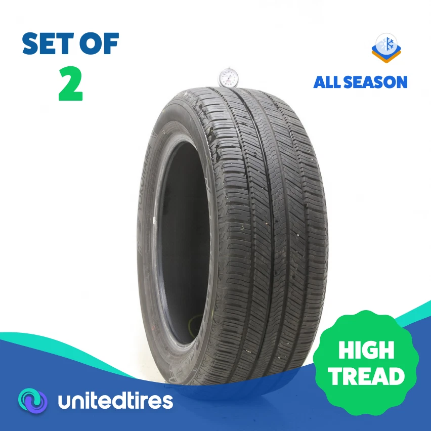 Set of (2) Used 245/55R19 Yokohama Geolandar CV G058 103H - 8/32