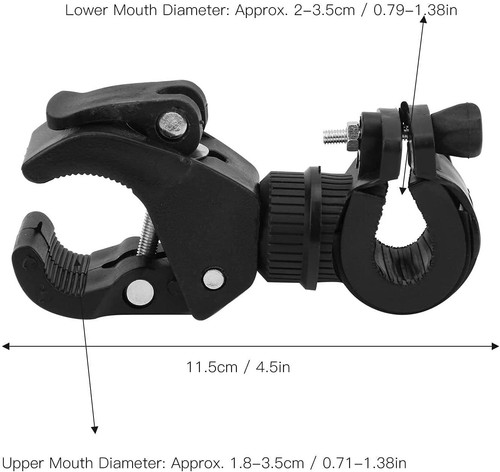 2 Pack Bike Flashlight Holder Universal LED Flashlight Mount Holder 90º Rotation - Picture 3 of 12