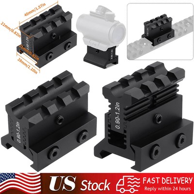 0.9-1.2 inch Adjustable Height Quick Release Riser Mount For 20mm Picatinny Rail
