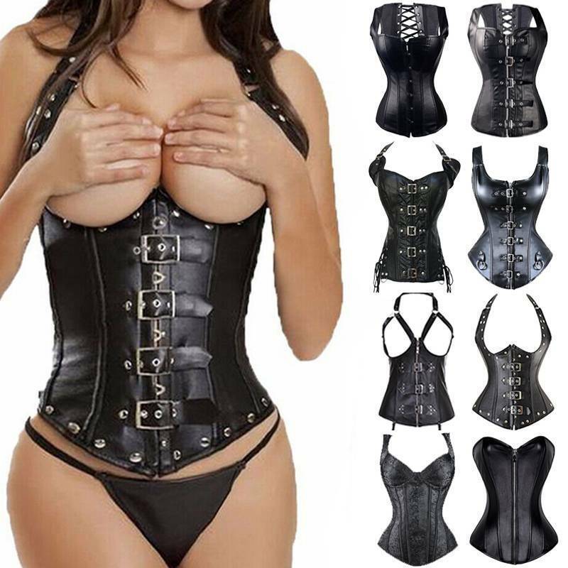 Womens Sexy Corset Basque Waist Trainer Steampunk Bustier Lace Up Fancy  Lingerie | eBay