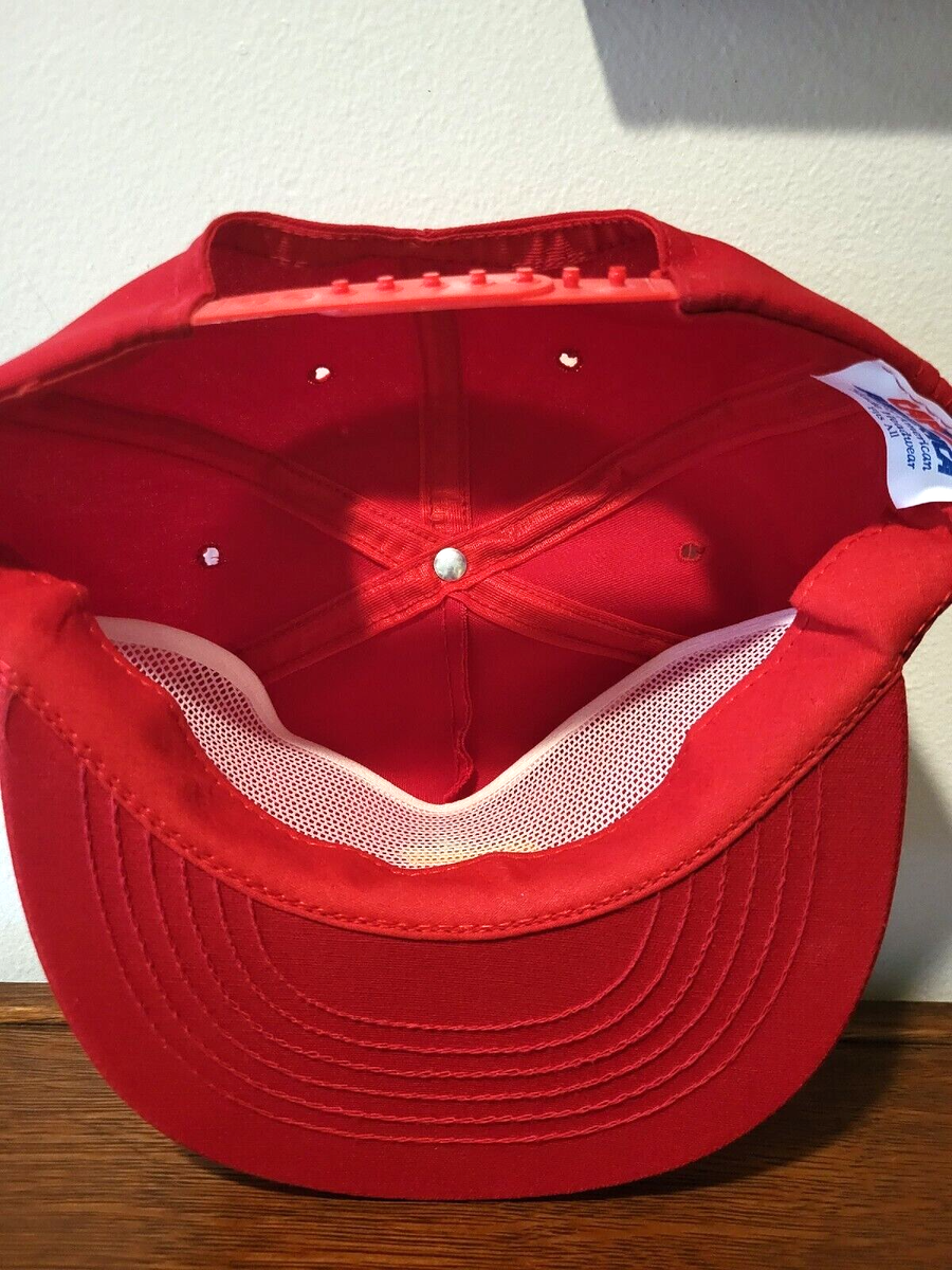 apple レインボーロゴ ベースボールキャップ made in usa Vintage Mac Computer Rainbow Apple Logo Adjustable Red