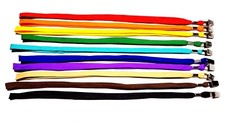 New Nylon 33" x 7/16" Lanyards with silver Bulldog clip. Solid colors