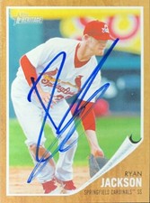 2011 Topps Heritage Minor League #136 Ryan Jackson Rookie Cardinals AUTO SIGNED