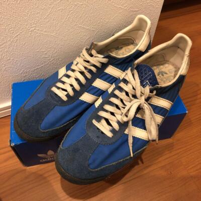 Vintage 70s Adidas Blue Nylon Suede Sneakers Size 9 RARE Vintage 70s Adidas Blue Nylon Suede Sneakers Size 9 RARE