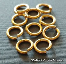 SNAPEEZ® II ULTRAPLATE® 24 kt. Russian Gold Jump Ring 10mm (10 Pk). Made in USA.