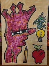 Original Drawing Bart Needs To Smoke  Apple Pipe Idea Weed Marijuana Cannabis TV