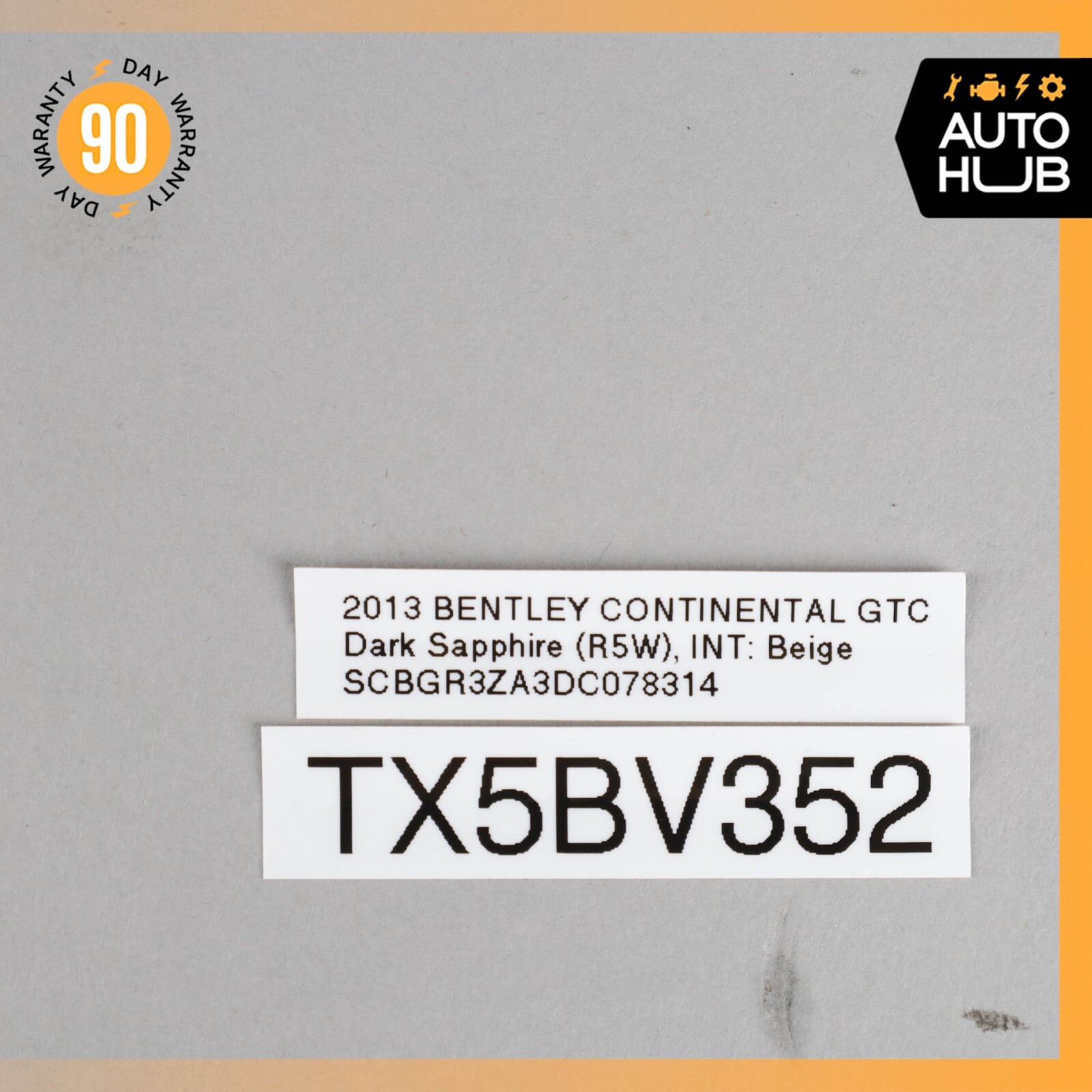 12-18 Bentley Continental GTC GT Left Headlight Inside LED Cover OEM