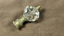 Antique Original Crystal Lamp Finial Vintage Lamp Topper