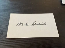 Mike Goliat Signed Stratomatic Card 1950 Phillies