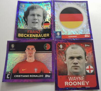 Topps UEFA EURO 2024 Germany - Purple Lila  PARALLEL - Sticker Rare