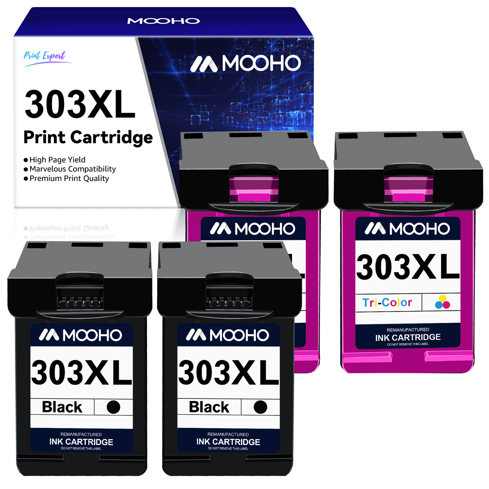 Nachfüllset Für HP 303 (XL) Druckerpatronen - 400 Ml Nachfülltinte + Zubehör