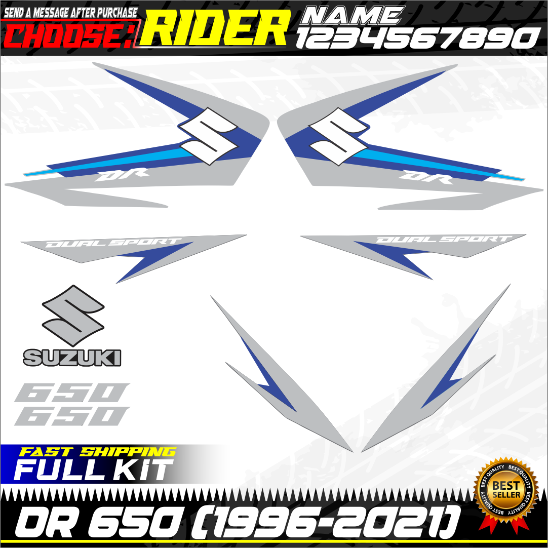 suzuki dr650 dr 650 (19962022) graphics kit decals stickers wrap