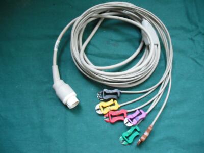 Corpuls 04223 08/16 6-Lead ECG Cable EKG Kabel White Connector 3m Weiss Original