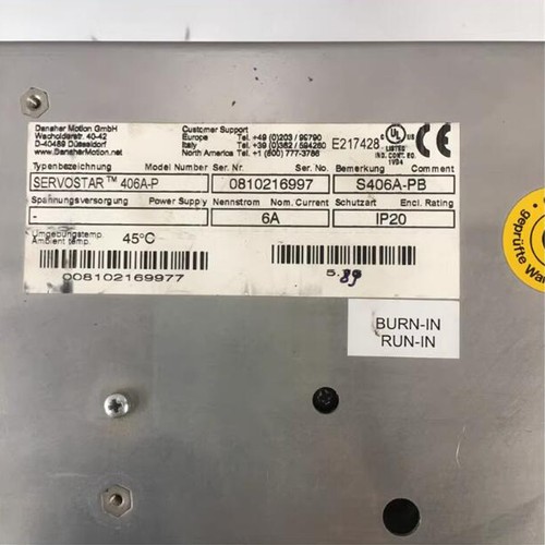 100% Tested Kollmorgen SERVOSTAR 406A-P S406A-PB S406BA-PB Servo Drive DHL Fedex - Picture 7 of 9