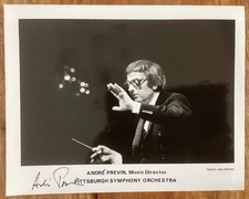 Andre Previn podpisany b/w oryginalne zdjęcie Bena Spiegel