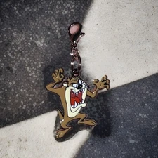 Black Tasmanian Devil (TAZ) Charm Zipper Pull & Keychain Add On Clip!!