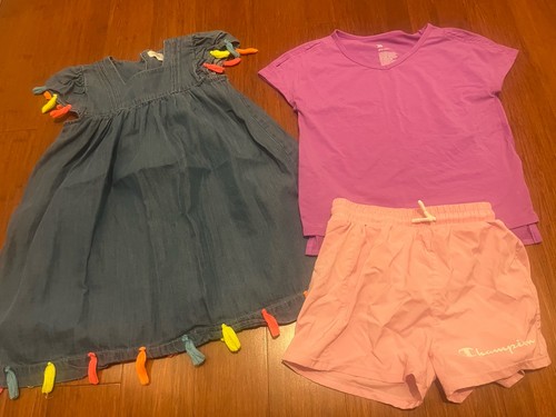 Girls Size 5/6 Small Summer Clothes Lot Of 15 Shorts Dresses Tees - Picture 4 of 5