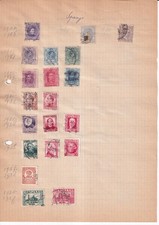 SA29d Spain 1900 s - 1940 s selection, used stamps hinged on paper