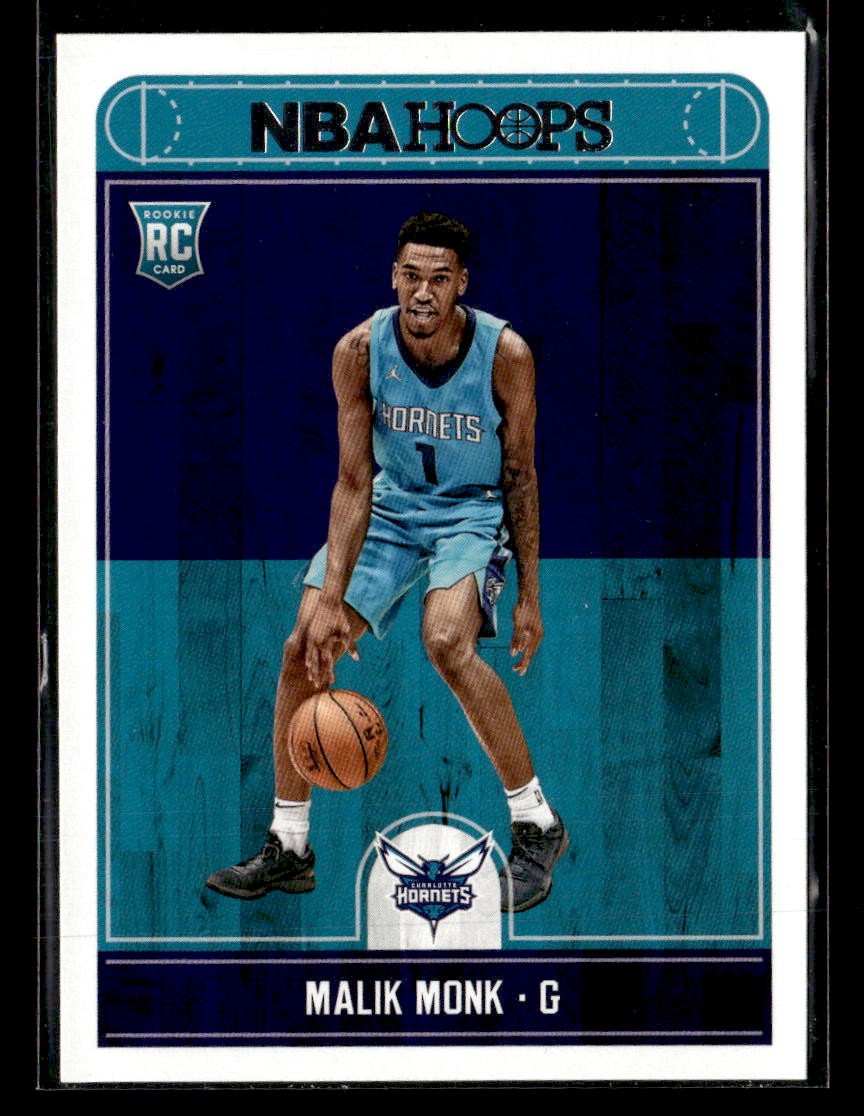 2017-18 Hoops #261 Malik Monk Rookie Card Charlotte Hornets