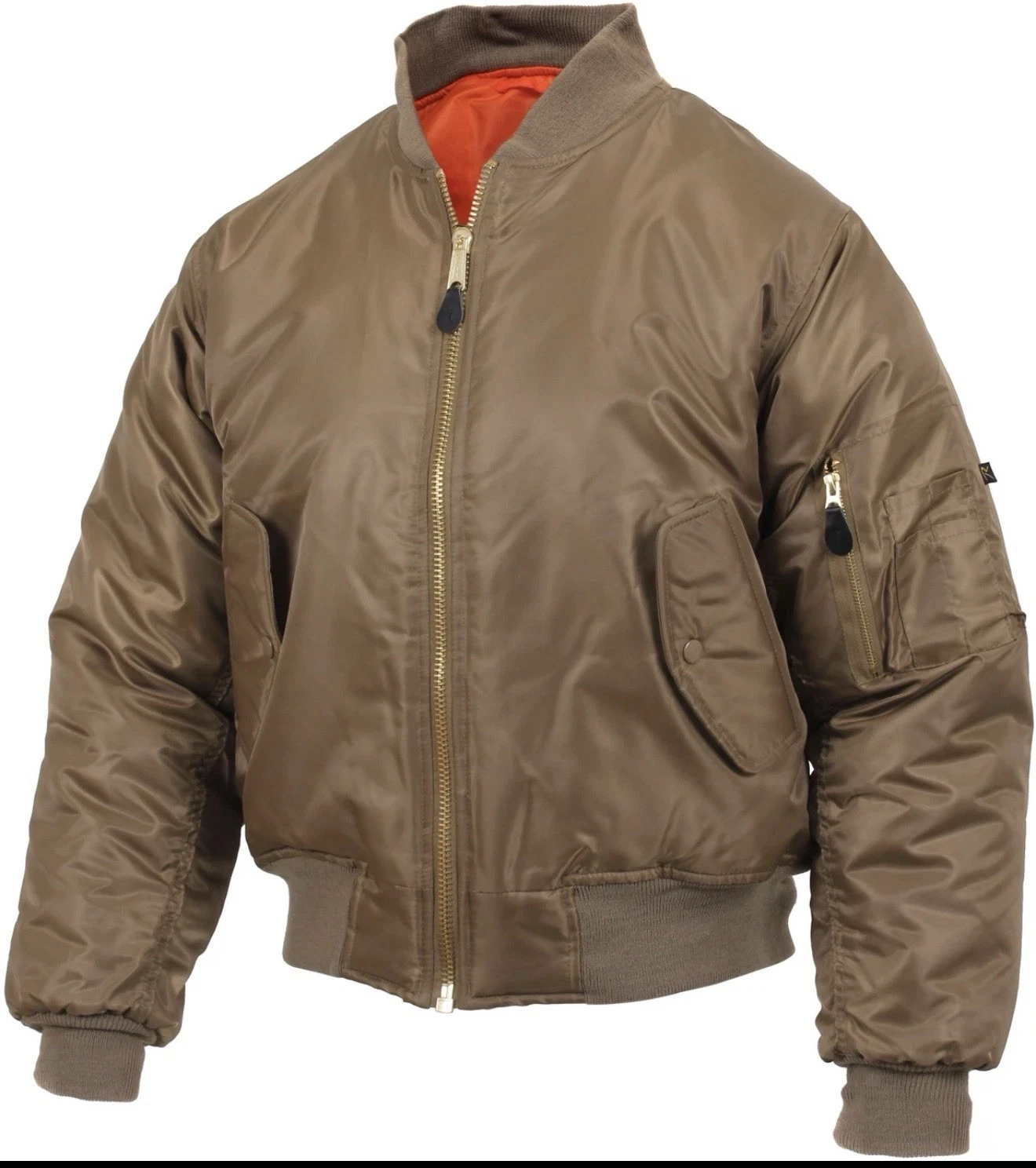 Rothco MA-1 Flight Jacket Coyote Brown Military Bomber Coat Reversible Size XXL image 2