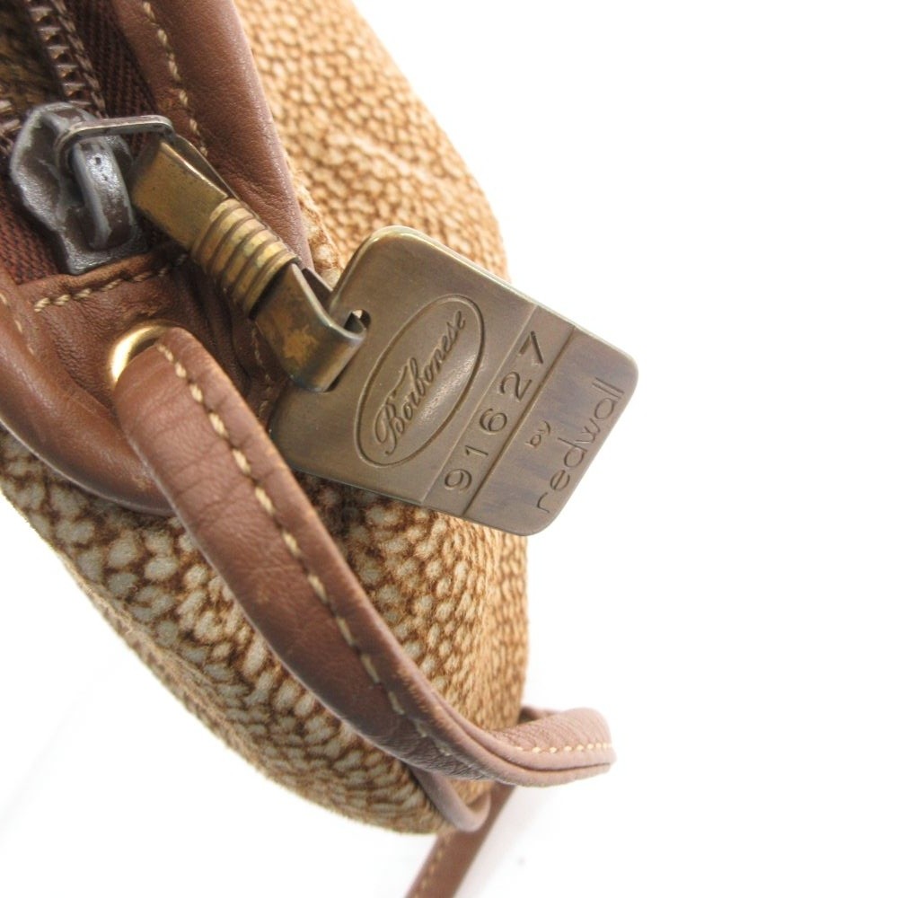 BORBONESE Mini Shoulder Bag Quail Pattern All Ove… - image 5