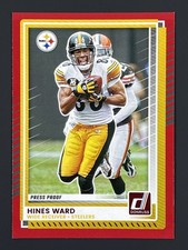 2025 Donruss #12 Hines Ward Press Proofs Red Pittsburgh Steelers