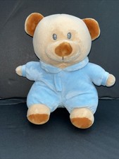 Baby Ty PJ Bear Blue Plush Stuffed Animal Non-Removable Pajamas No Paper Tag