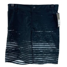 NWT New Art Class Boys Size 6 Black White Striped Lined UPF 50 Swimming Trunks