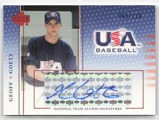 2005 Upper Deck USA Baseball #GG Geoff Goetz National Team Signatures Blue #/120