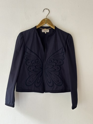 Escada, RARE Vintage ESCADA Butterfly Jacket Embroidered West Germany Size 40 M Mint