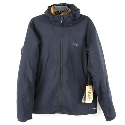 Rab Xenair Alpine Light Full Zip Jacket With Hood In Black Men's Size Large