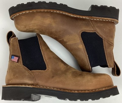Danner Bull Run Chelsea Men's 6'' Leather Steel Safety Toe Work Boots Size 6 EE