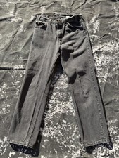 Vintage 90s Levis 518 Jeans Mens Black Orange Tab USA Made 34x32