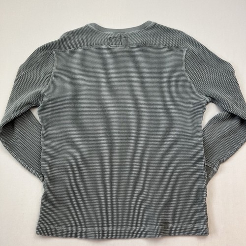 American Giant Waffle Crew Neck Long Sleeve Heavy USA Gray Mens Large - Picture 6 of 8
