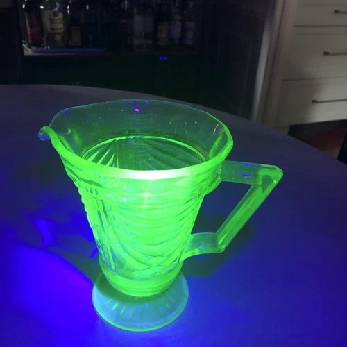 Uranium Depression Glass Pitcher