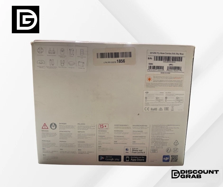 DJI Spark DSP100452 Mini Drone Fly Quadcopter - Sky Blue - Image 2 of 2