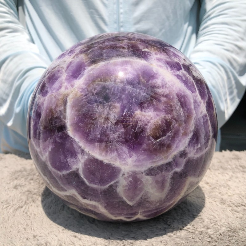11.3LB Natural Dreamy Amethyst Quartz sphere Crystal ball Mineral specimen