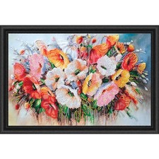 Abris Art Delicate Flowers Beaded Embroidery Kit