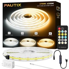 PAUTIX COB LED Strip Light White CCT Tunable, 2700K-6500K/9.84ft, Warm