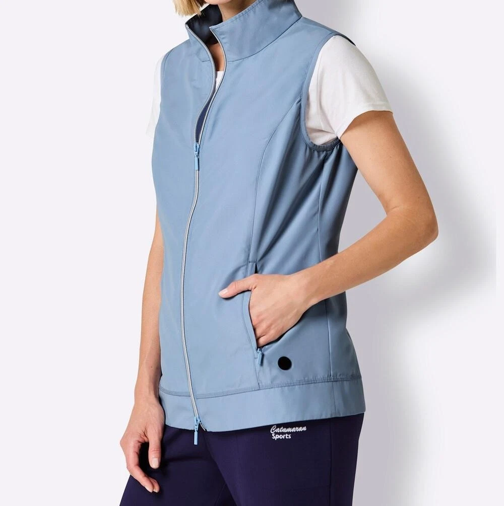 Catamaran Sports Damen Funktionsweste Stehkragen Ärmellos bleu Gr. 52 NEU
