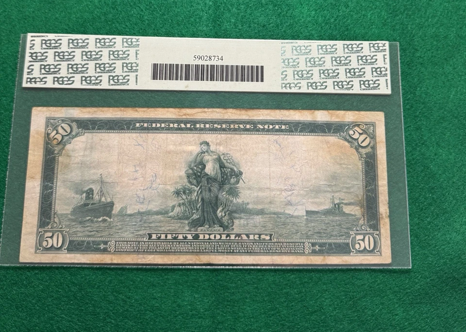 $50 1914 Federal Reserve Note St. Louis S/N H470235A PCGS 20 - Image 2 of 4