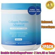 1-3 Pack Proteins Collagen Peptides Unflavored 20 oz Each - FREE SHIP