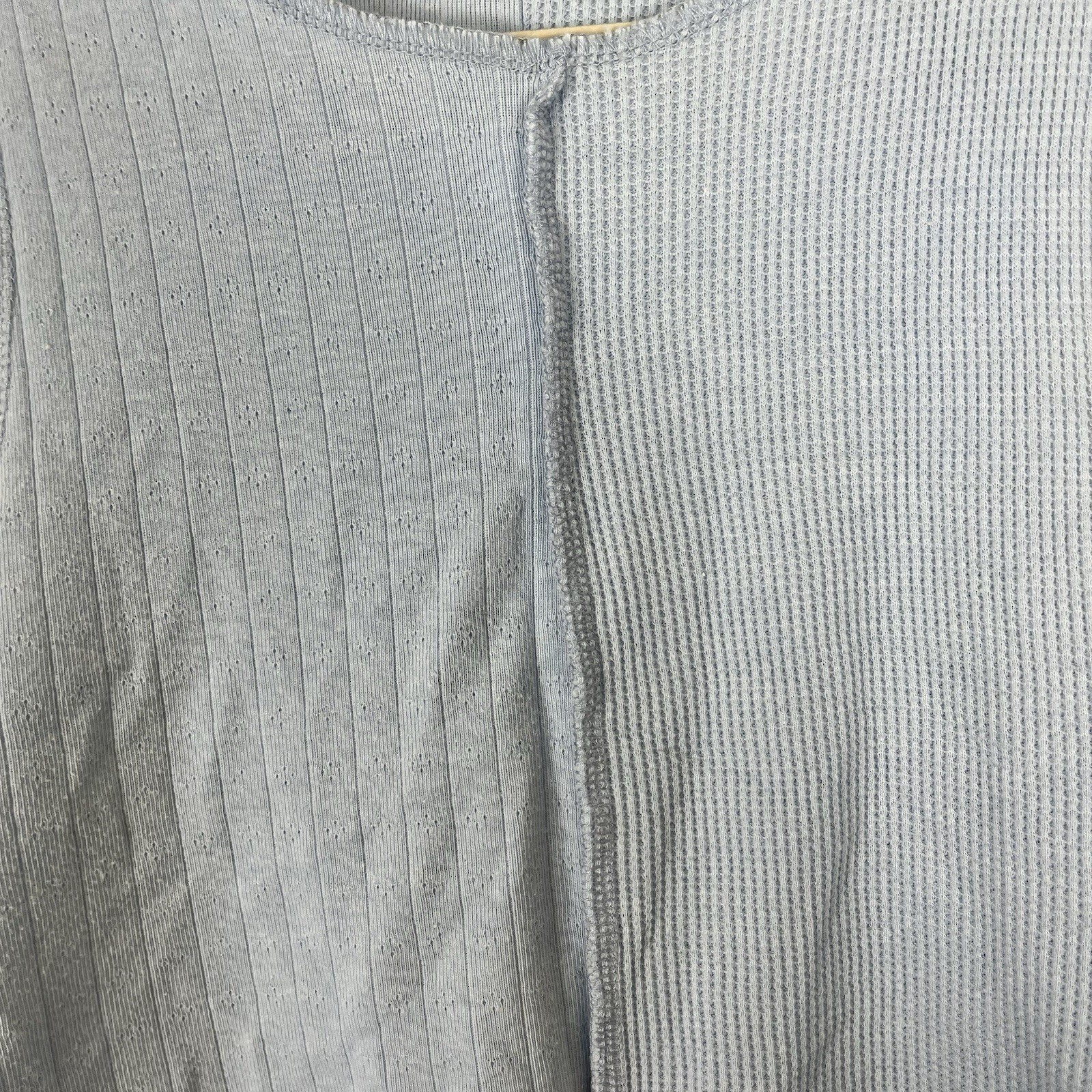 American Eagle Blue Patchwork Cropped Tank Top Si… - image 6