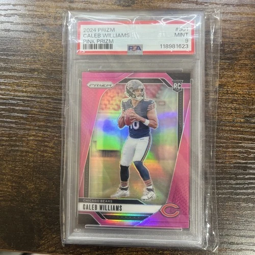 2024 Panini Prizm Caleb Williams RC Pink Prizm - PSA MINT 9 #301 Bears