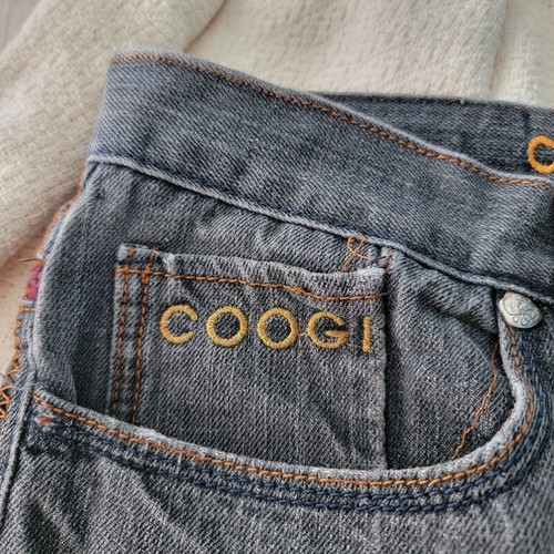 Coogi Shorts Jeans Mens sz 38 Jorts Blue Denim Baggy Embroidered Y2K T25 - Picture 9 of 15